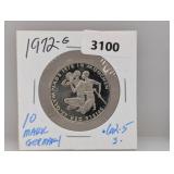 1972-G .625 Silv Germany 10 Mark