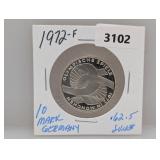 1972-F .625 Silv Germany 10 Mark