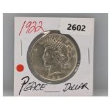 1922 90% Silv Peace $1 Dollar