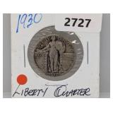 1930 90% Silv Liberty Quarter