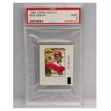 1969 Topps Decal Baseball Bob Gibson PSA 9 MINT