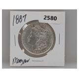 1887 90% Silv Morgan $1 Dollar