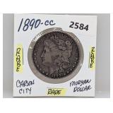 Rare 1890-CC 90% Silv Morgan $1 Dollar