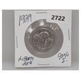 1929 90% Silv Liberty Quarter