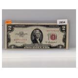 1953-A Red Seal $2 US Note