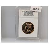 USCG 2011 UNC 24KT Gold Enriched JFK Half $1
