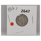 1926 90% Silv Mercury Dime