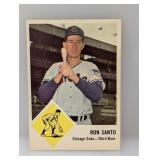1963 Fleer #32 Ron Santo HOF Cubs Indent/Wrinkle
