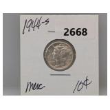 1944-S 90% Silv Mercury Dime
