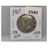 1967 40% Silv JFK Half $1 Dollar