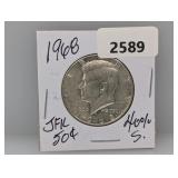 1968 40% Silv JFK Half $1 Dollar