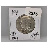 1967 40% Silv JFK Half $1 Dollar