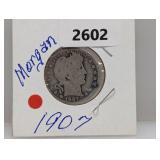 1907-O 90% Silv Barber Quarter