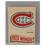 1973/74 Topps Stickers Canadians/RedWings Surface