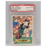 1983 Topps Stickers Ozzie Newsome Pop 29 PSA 10