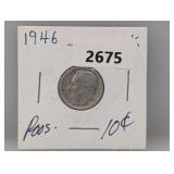 1946 90% Silv Roos Dime