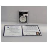 Bradford Exch 1987 BU 1oz .999 Silv Eagle $1