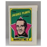 1971/72 Topps Story Booklets Jacques PLANTE HOF 4