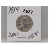1954 90% Silv Wash Quarter