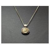 16" .925 Sterl Chain w/Natural Stone Pendant