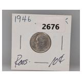 1946 90% Silv Roos Dime