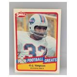 1989 Swell Bubble Gum #127 O.J. Simpson Edges