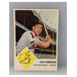 1963 Fleer #12 Tito Francona Indians Edges