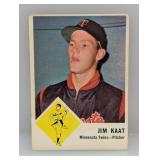 1963 Fleer #22 Jim Kaat HOF Corners/Indents/Stains