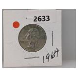 1964-D 90% Silv Wash Quarter