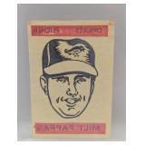 1965 Topps Transfers Baseball Milt Pappas