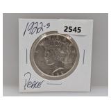 1922-S 90% Silv Peace $1 Dollar