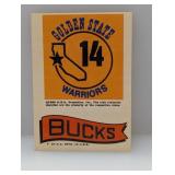 1973/74 Topps Team Stickers Warriors/Bucks