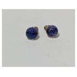 .925 Sterl Edwardian Cut Crystal Stud Earrings