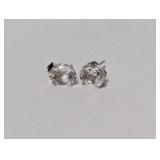 .925 Sterl Clear Stone Stud Earrings