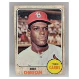 1968 Topps Bob Gibson #100 Stains