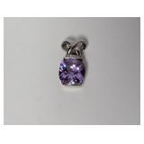 .925 Sterl Purple Stone Pendant