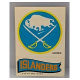 1973/74 Topps Stickers Sabres/Islanders Print Line