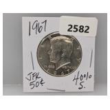 1967 40% Silv JFK Half $1 Dollar