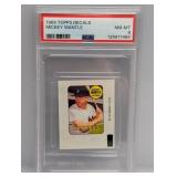 1969 Topps Decal Baseball Mickey Mantle PSA 8 HOF
