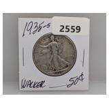 1935-S 90% Silv Walker Half $1