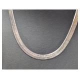 22" .925 Sterl Thick Herringbone Chain Necklace