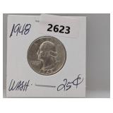 1948 90% Silv Wash Quarter