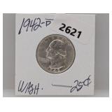 1942-D 90% Silv Wash Quarter