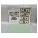 Bureau of Engraving & Printing Uncut $5 Sheet
