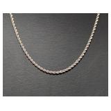 20" .925 Sterl Twisted Rope Chain Necklace