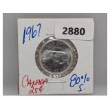 1967 80% Silv Canada Quarter