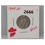 1944 90% Silv Mercury Dime