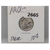 1943-D 90% Silv Mercury Dime