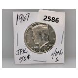 1967 40% Silv JFK Half $1 Dollar