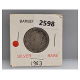 1903-O 90% Silv Barber Quarter